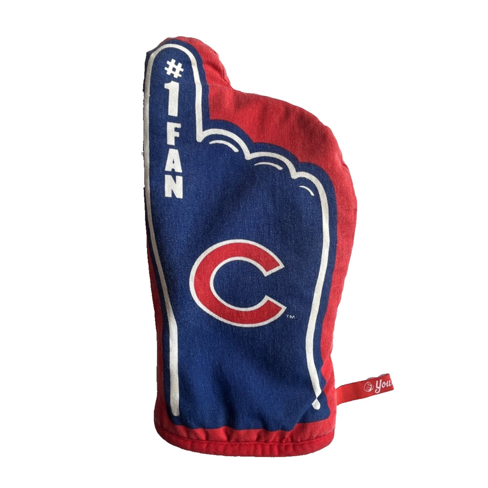 MLB # 1 Fan Chicago Cubs Oven Grill Glove Baseball HTF 12" You The Fan Official